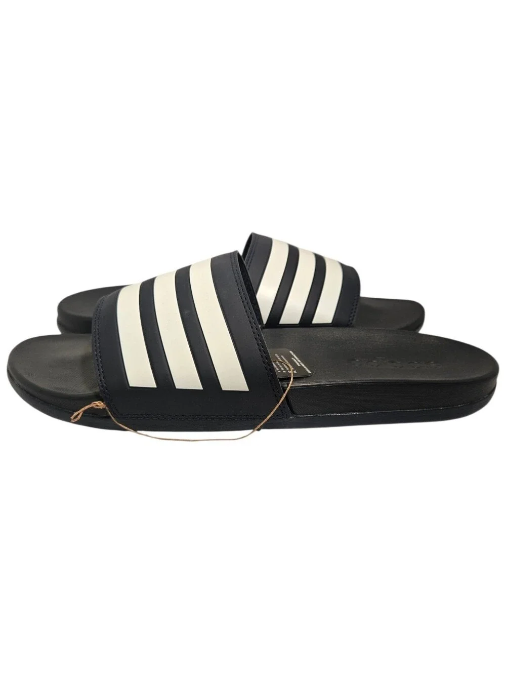 Adidas Adilette Comfort Slides Legend Ink Cloud White Men’s 12 NWT-No Box